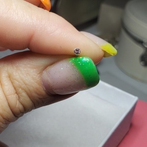 New 10 Crystal Micro Minimalist Tiny Nose Studs - Picture 13 of 16